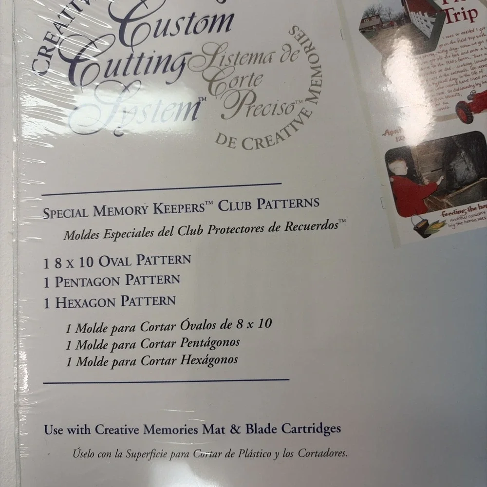 Creative Memories Custom Cutting System Oval Pentagon Hexagon Templates NEW
